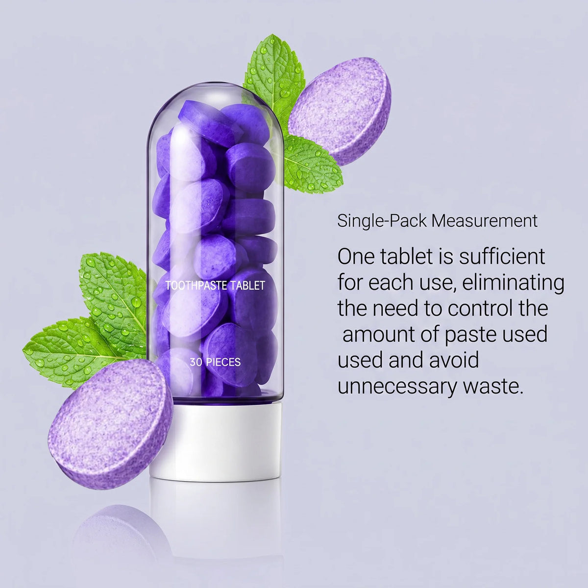 Purple Teeth Whitening Oral Cleaning Removal Toothpaste Tablets Improve Dental Yellowing Oral Care for Lasting Bright Smile